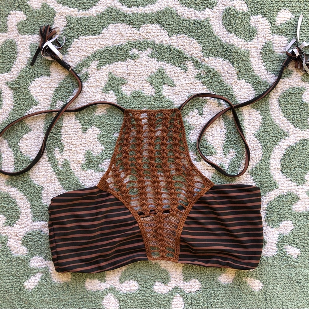 Acacia Swimwear-Striped Panama Top